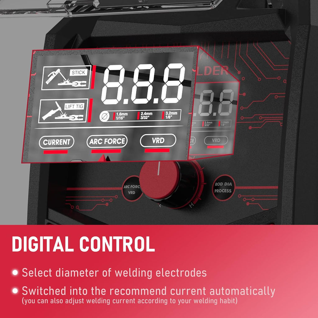 YESWELDER 160Amp ARC Welder with LED Display, IGBT Inverter J62282