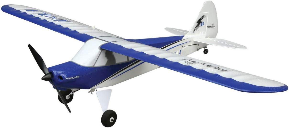 HobbyZone Sport Cub S 2 RC Airplane BNF Basic with Safe (Transmitter, Battery and Charger Not Included), HBZ44500, Blue & White