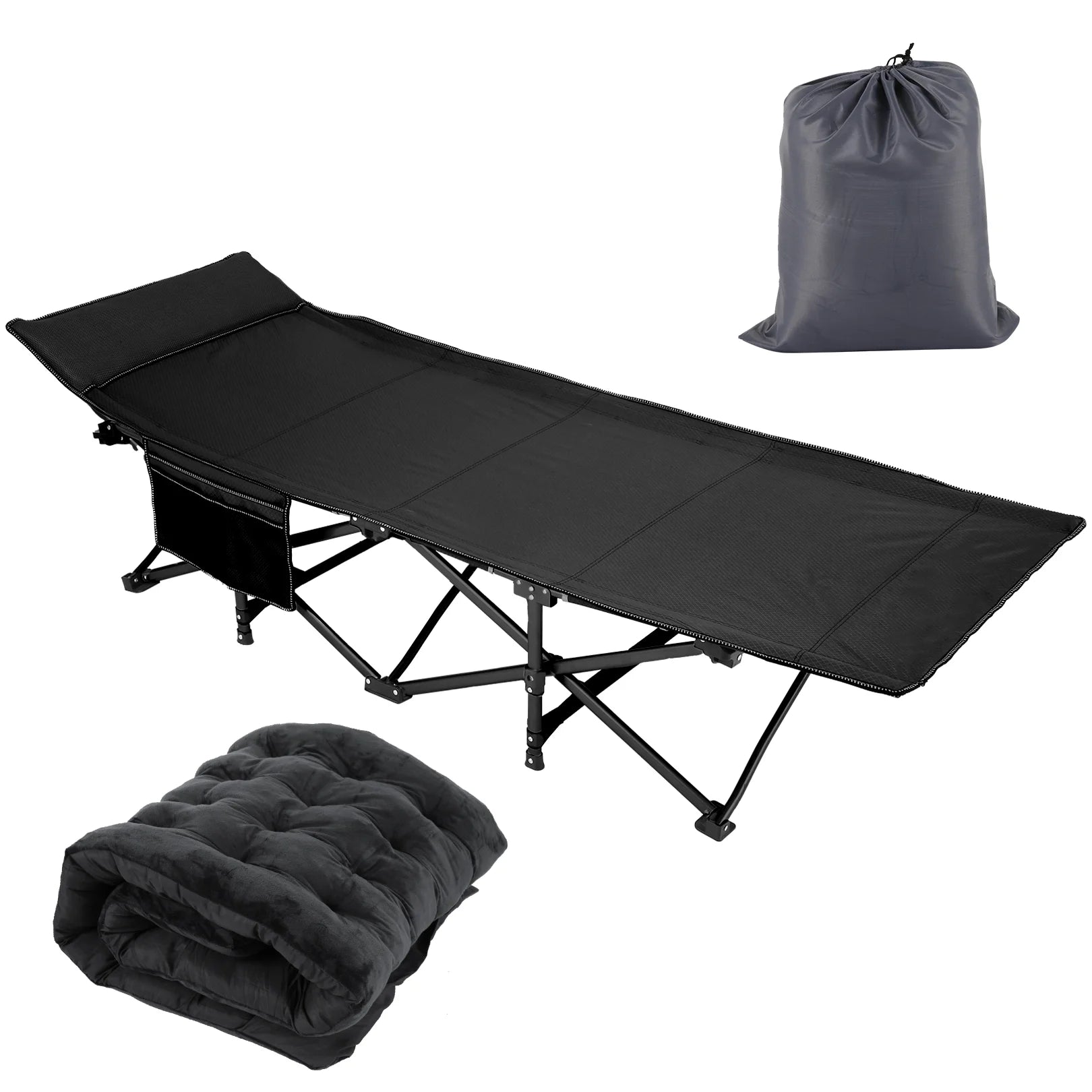 Adnoom Portable Folding Bed for Adults with Removable Mattress and Carry Bag R368
