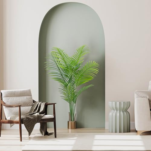 AnTing Artificial Areca Palm Plant 6FT, Faux Tropical Tree Indoor Decor (2 Pack) Z868
