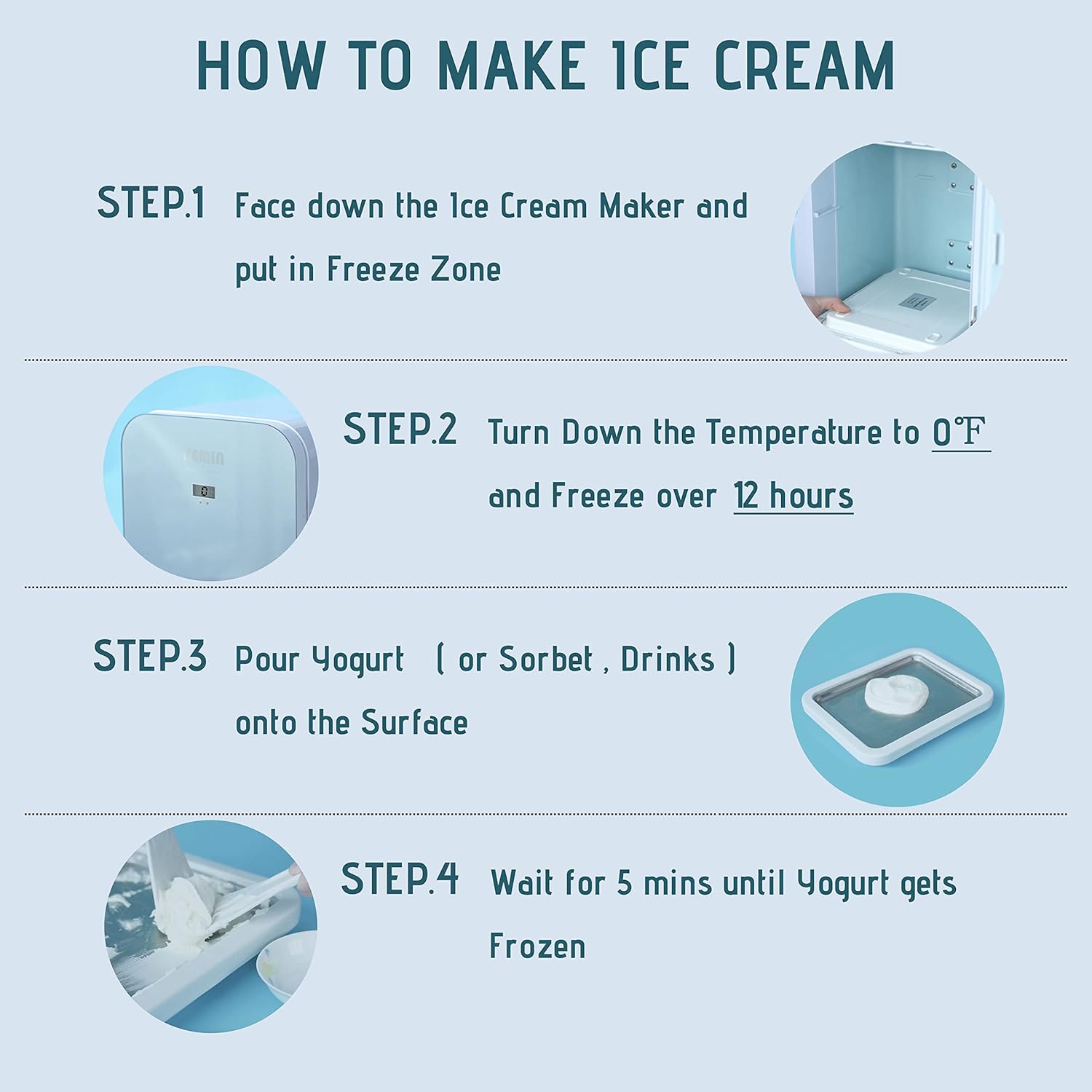 Instant Rolled Ice Cream Maker Machine for Sorbet Gelato Z267011