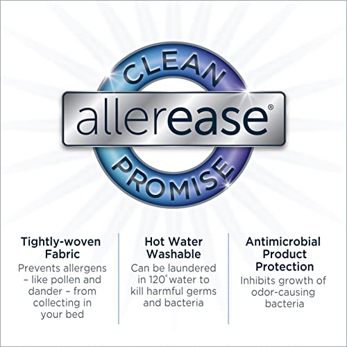 AllerEase Waterproof Mattress Protector Queen Size Polyester Zip Cover I9960