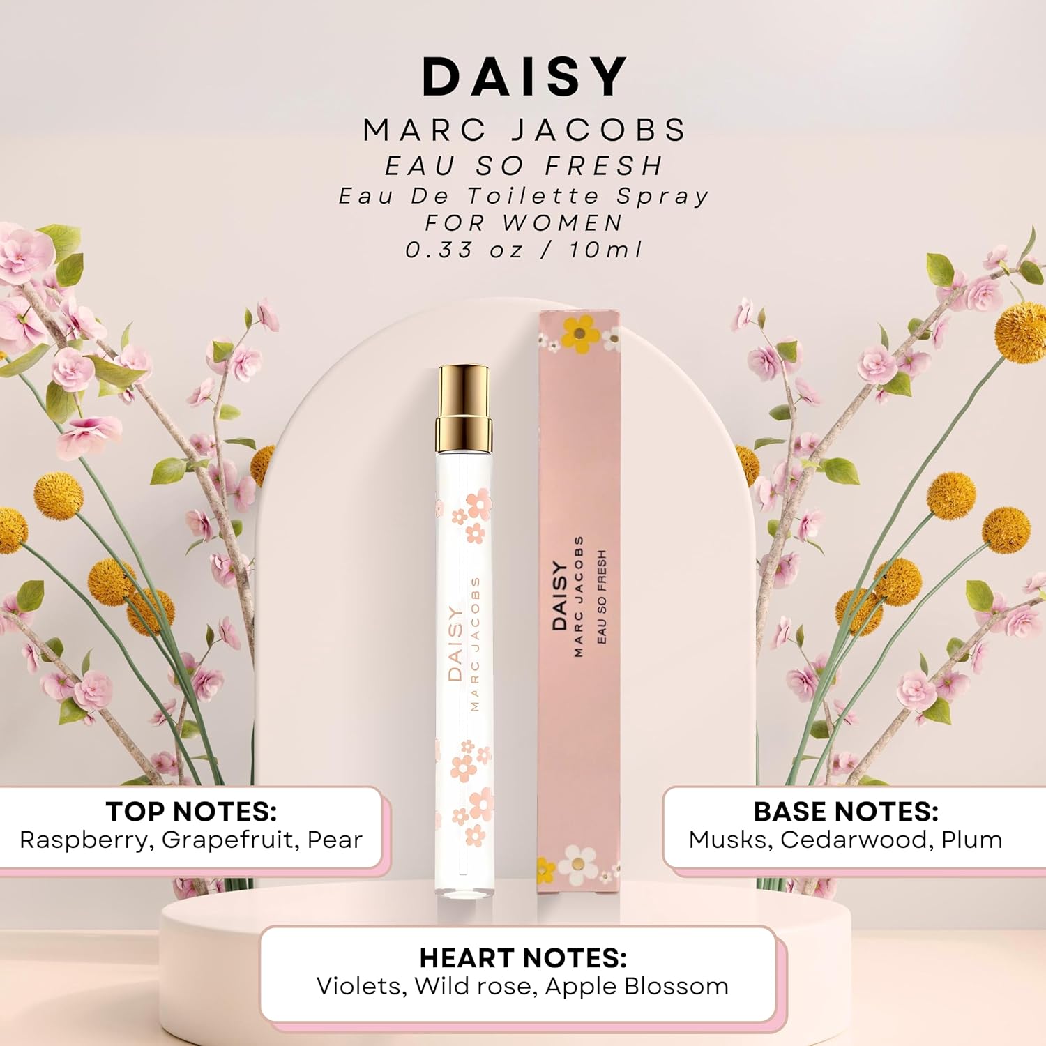 Marc Jacobs Daisy Eau So Fresh Eau De Toilette Spray for Women, 0.33 oz M3668