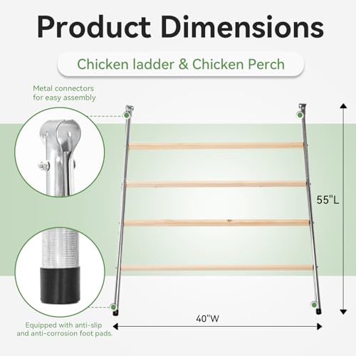 PETSFIT Chicken Coop Run with Anti-Rust Durable Steel, Large Walk-in Poultry Cage for Yard Z6201