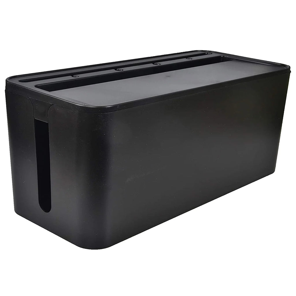 Cable Management Box for Desk, Power Strip Holder (Black) C2442