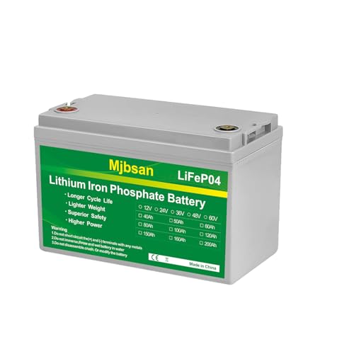 12V 100Ah LiFePO4 Battery 12V 100Ah Lithium Battery,for Boat,Off Grid,Trolling Motor,RV,Solar, Built-in 100A BMS Max.1280Wh, Up to 15000+ Deep Cycle Marine Battery 12V, Lithium Batteries 100Ah