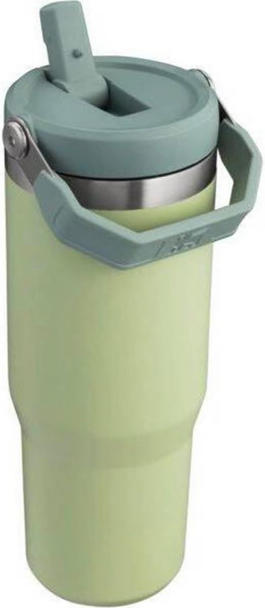 STANLEY 30 oz Stainless Steel Ice Flow Flip Straw Tumbler Pale Lime X448