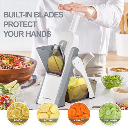 SUPMAKIN Mandoline Slicer, Adjustable 0.1-8 mm, for Vegetables & Potatoes M201584