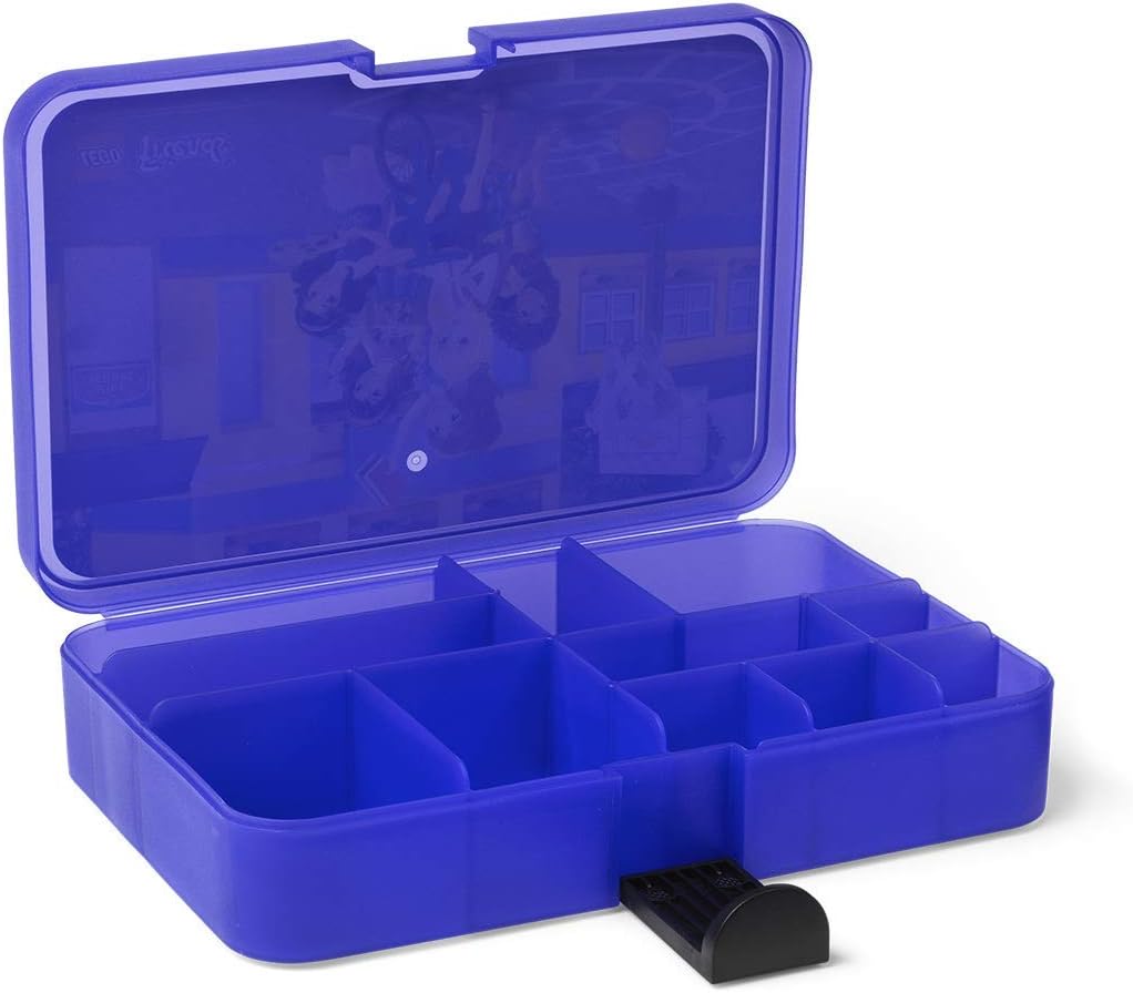 ROOM Copenhagen Lego Sorting Box - Brick Storage with Dividers, Blue D233