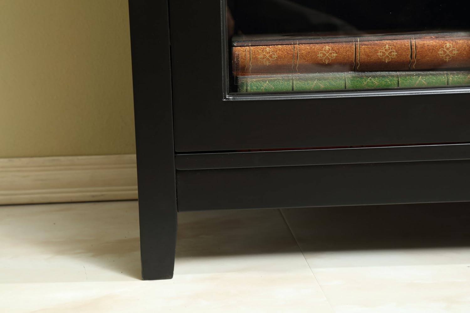 52" Wooden Sideboard with Wine Rack and Adjustable Shelves, Black O356300