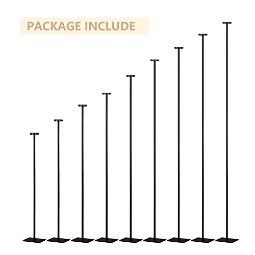 60'' Floor Candelabra Holder for 9 Arm Candlesticks, Black Metal F366