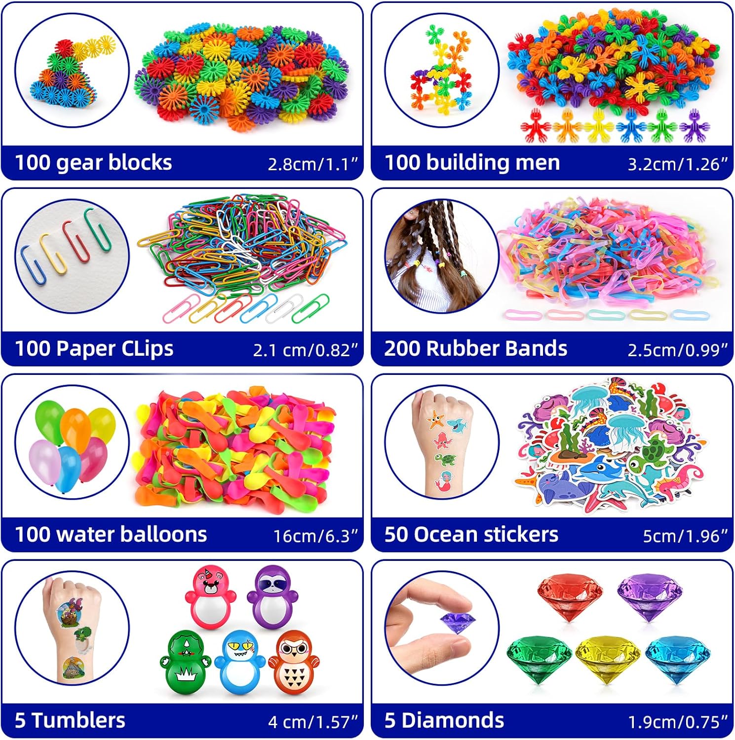 Amy&Benton 1000PCS Carnival Prizes for Classroom Rewards Treasure Box Toys Q662894