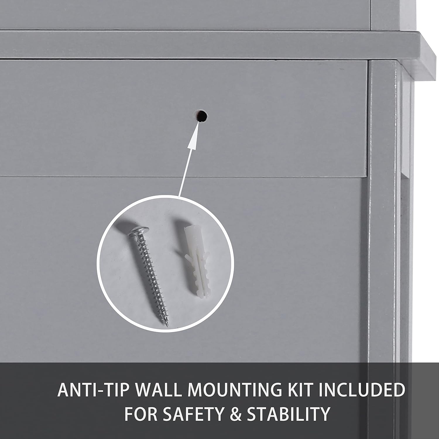 Over The Toilet Storage Cabinet with Adjustable Shelf, Grey V8403