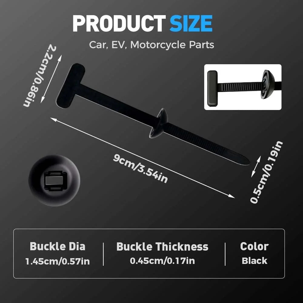 Nylon Universal Cable Tie Buckle, Heavy Duty Self-Locking R1383