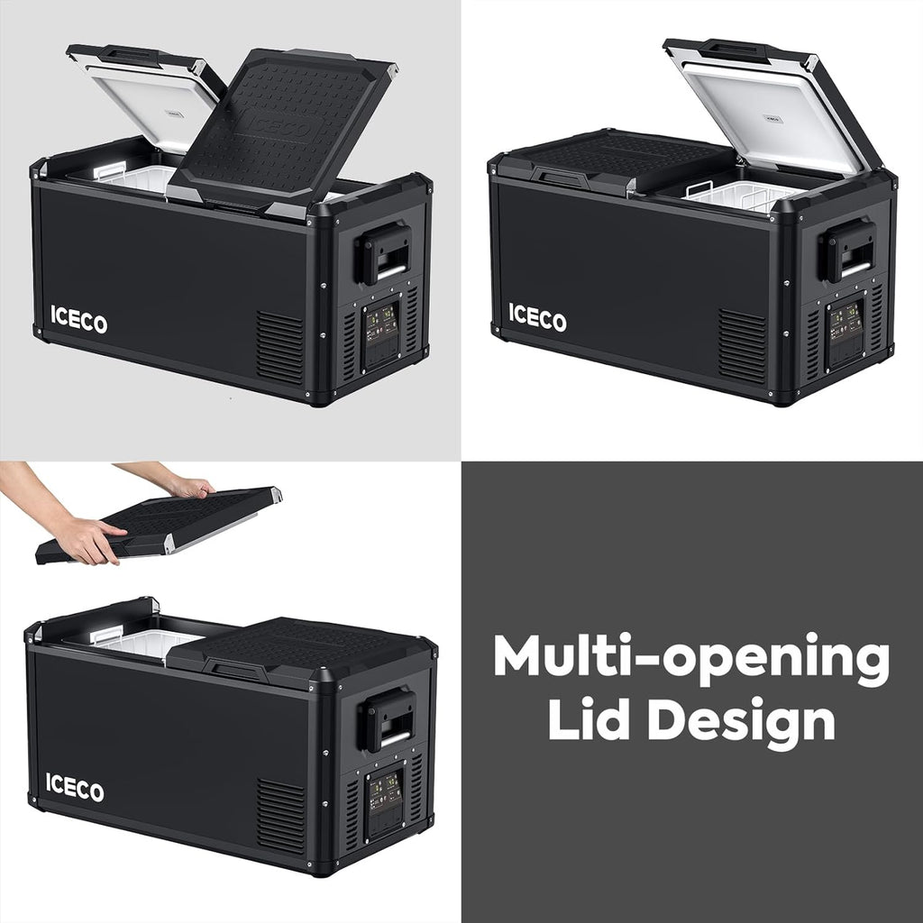 ICECO VL75 Pro 79.2 Quarts Dual Zone Portable Refrigerator with SECOP Compressor K6786
