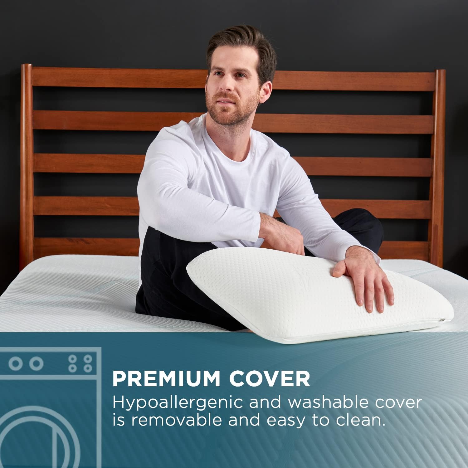Tempur-Pedic Symphony Memory Foam Pillow, Standard, White V487757