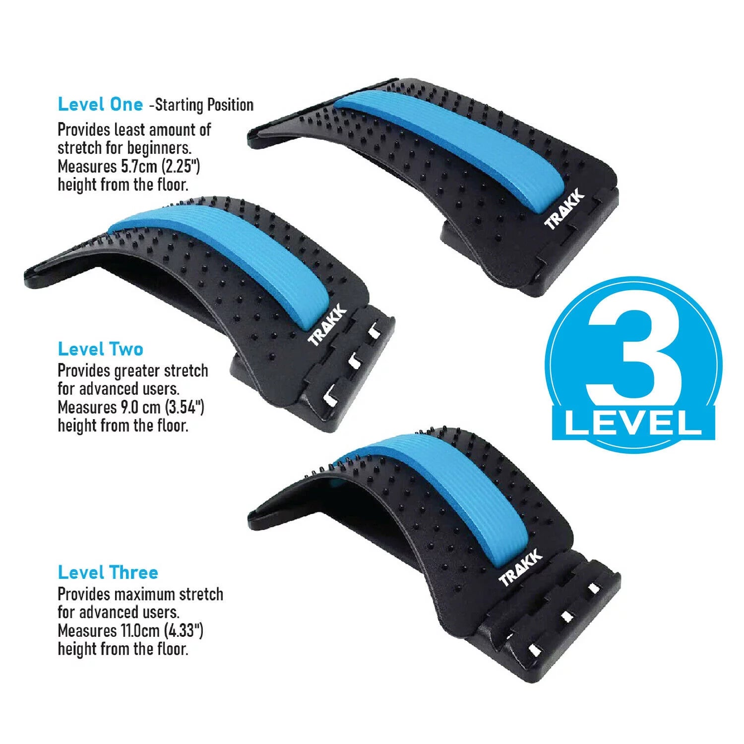 TRAKK Multi-Level Back Stretcher Pain Reliever D6340