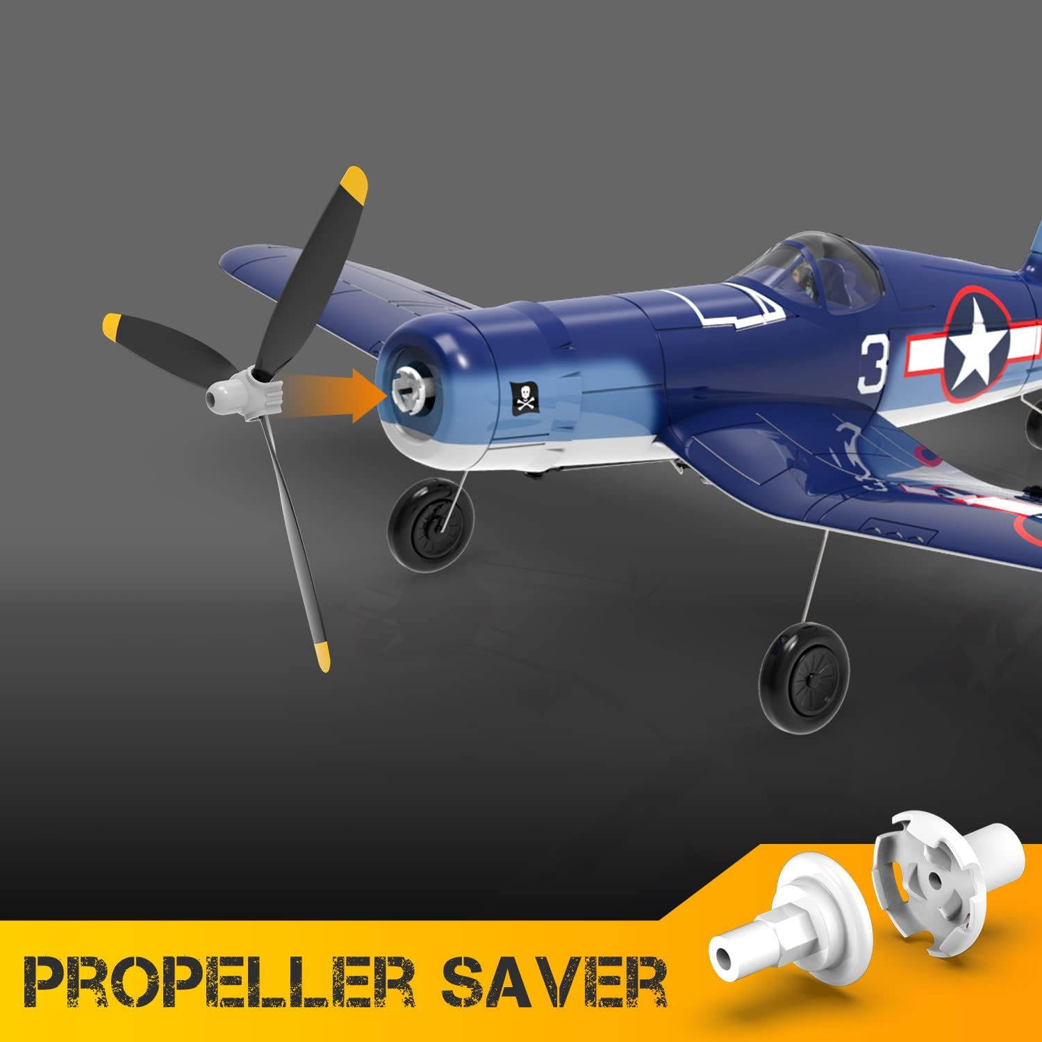 VOLANTEXRC RC Plane BF-109 & F4U Corsair Ready to Fly with Xpilot Stabilization X69559