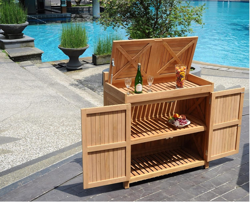 Solvang Teak Outdoor Storage Cabinet Q746165