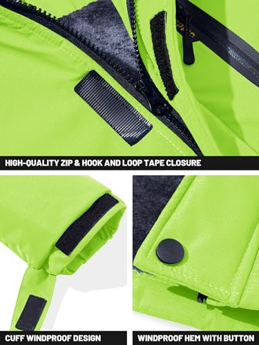 TACVASEN Men's Winter Skiing Jacket Waterproof Insulated Parka with Hood H588
