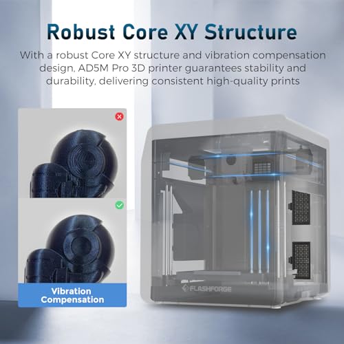 Flashforge Adventurer 5M 3D Printer, High-Speed with Auto Leveling and PEI Plate N47582
