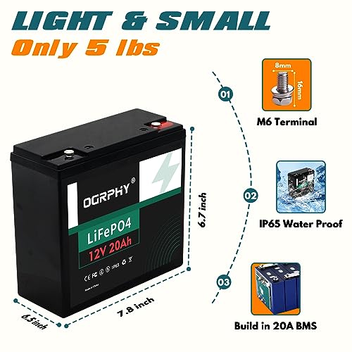12V 100Ah LiFePO4 Battery with 100A BMS for RV, Solar, Marine X357663
