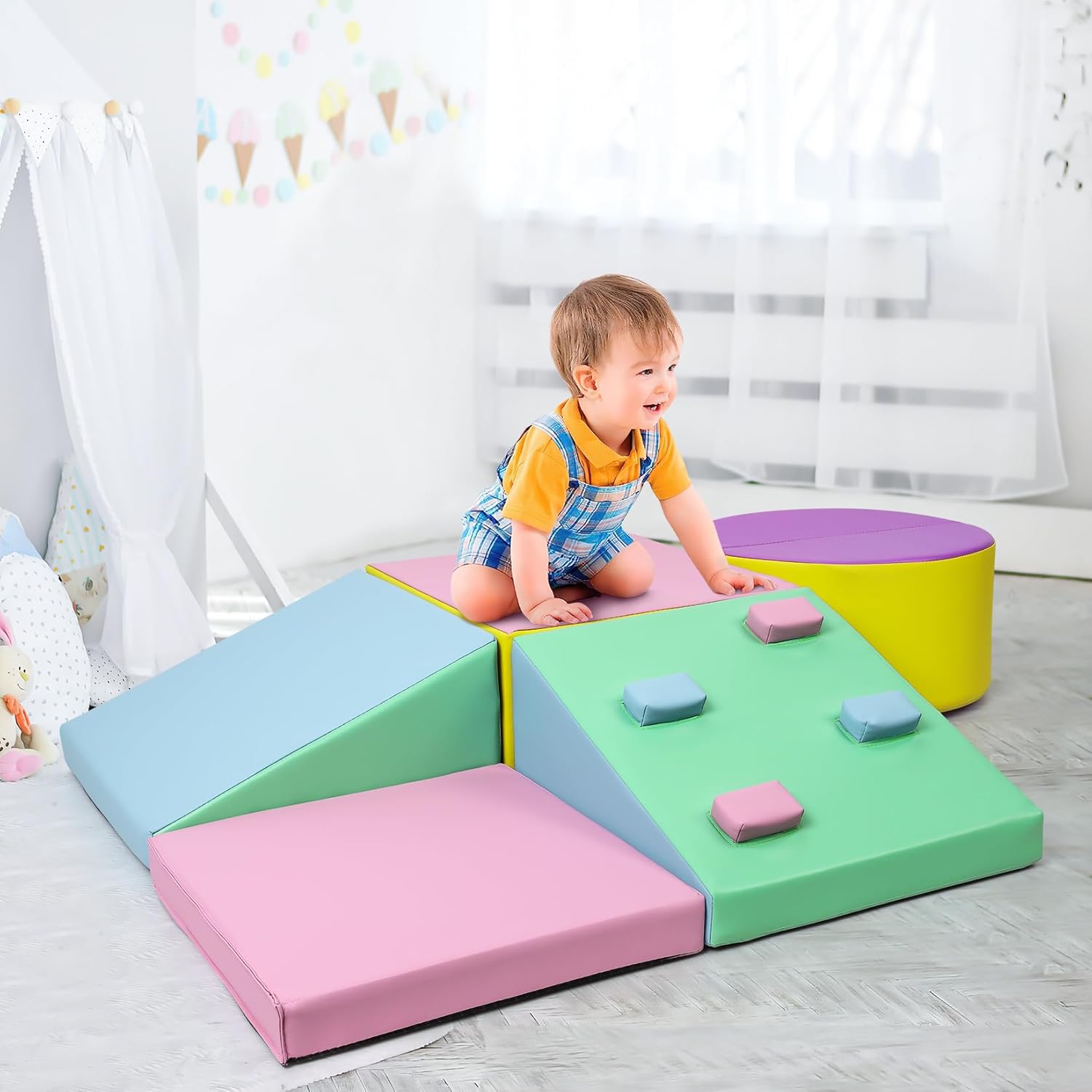 Soft Climbing Indoor Set, Foam Blocks for Toddlers and Preschoolers, 5PCS L464