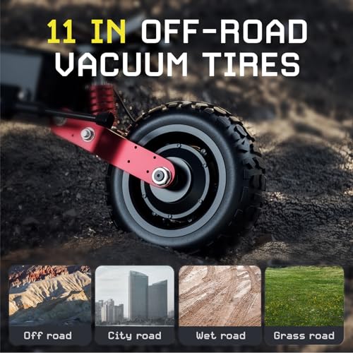 Electric Scooter for Adults, 6000W Dual Motor, 60V 33AH, 11" Tires, Foldable Z4099