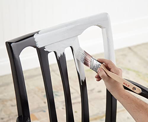 KILZ Adhesion Primer & Low-Lustre Enamel Porch & Patio Latex Floor Paint, Slate Gray, 1 Gallon Each I840