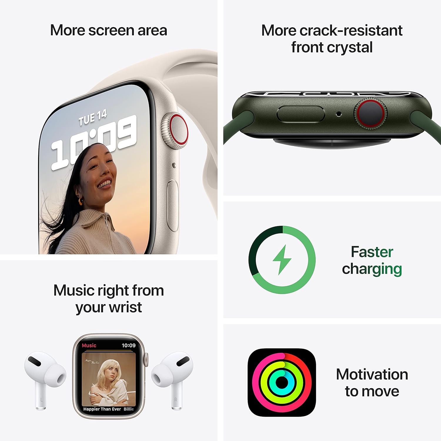 Apple Watch Series 7 GPS + Cellular 45mm Smart Watch with Graphite Stainless Steel Case and Abyss Blue Sport Band G558378