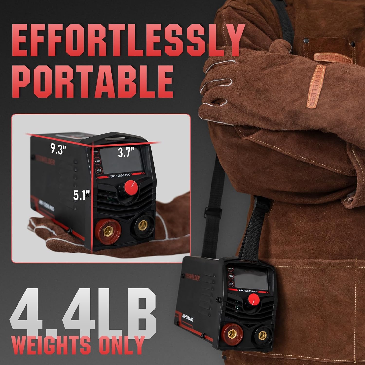 YESWELDER 125Amp Portable ARC Welder with LED Display F293