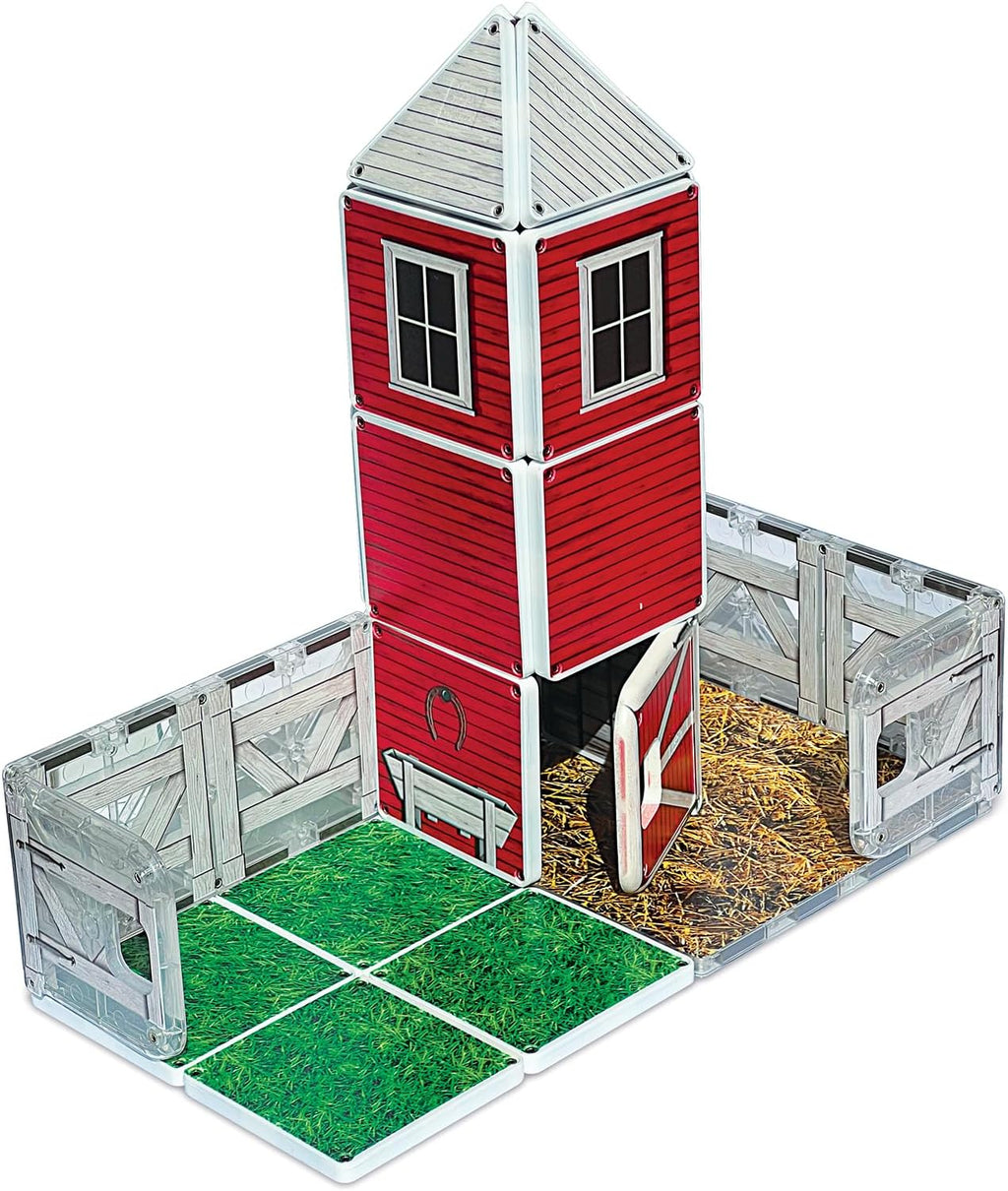 Magna-Tiles Farmyard Barn Magnetic Tiles Building Set, STEM Toys for Kids Ages 3+, 29 Pieces X9654