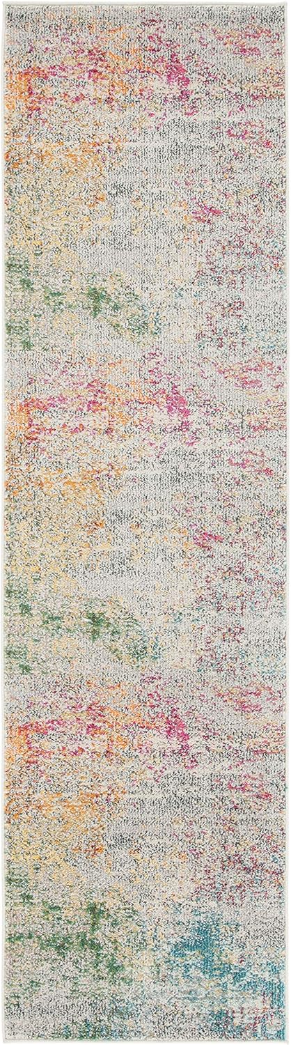 SAFAVIEH Madison Collection Runner Rug 2'2" x 12', Grey & Gold, Modern Boho I109