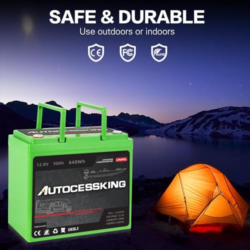 12V 100Ah LiFePO4 Lithium Battery with 100A BMS for RV, Marine, Solar V78934