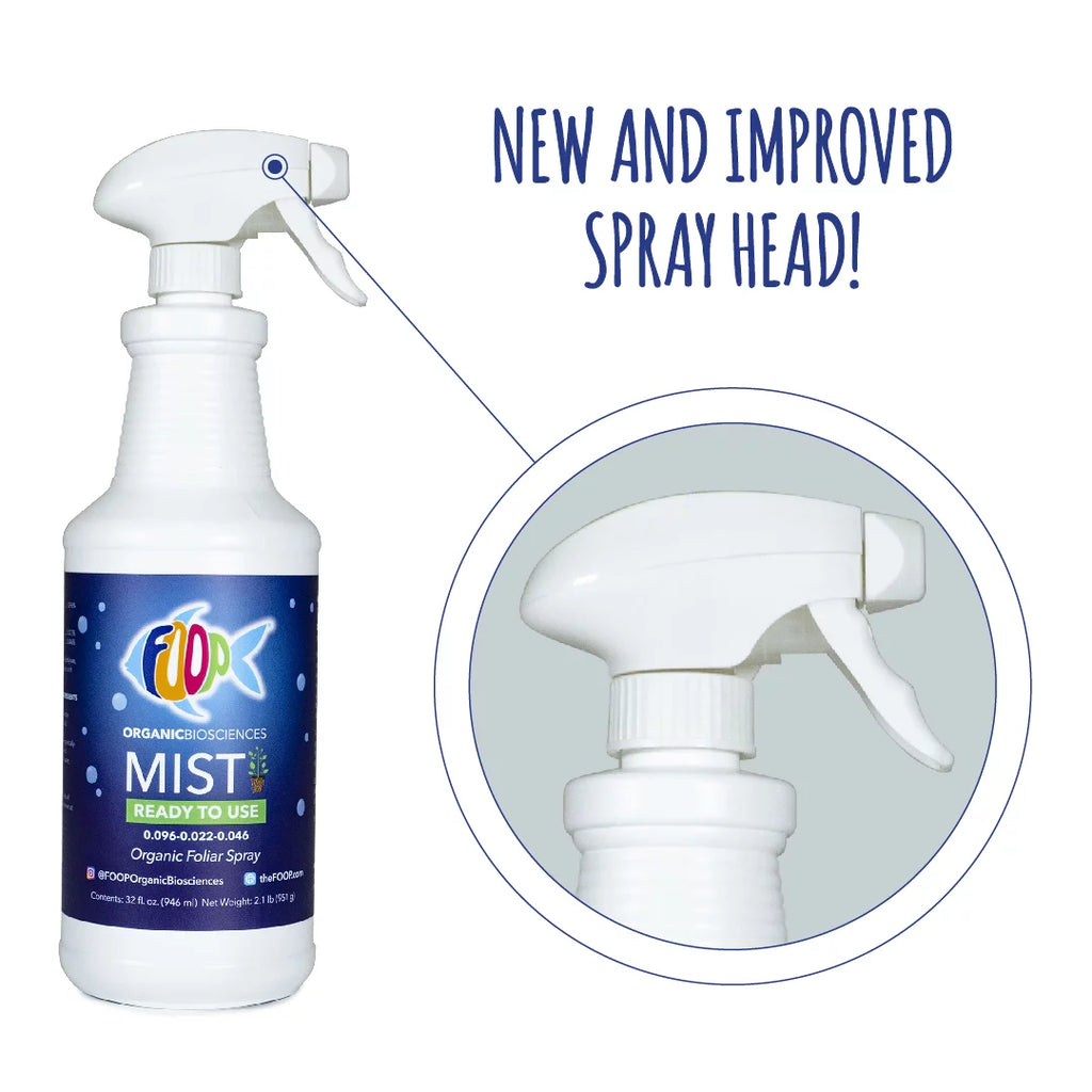 FOOP Mist Organic Foliar Spray for Plant Growth, 32oz 2 Pack Z7464