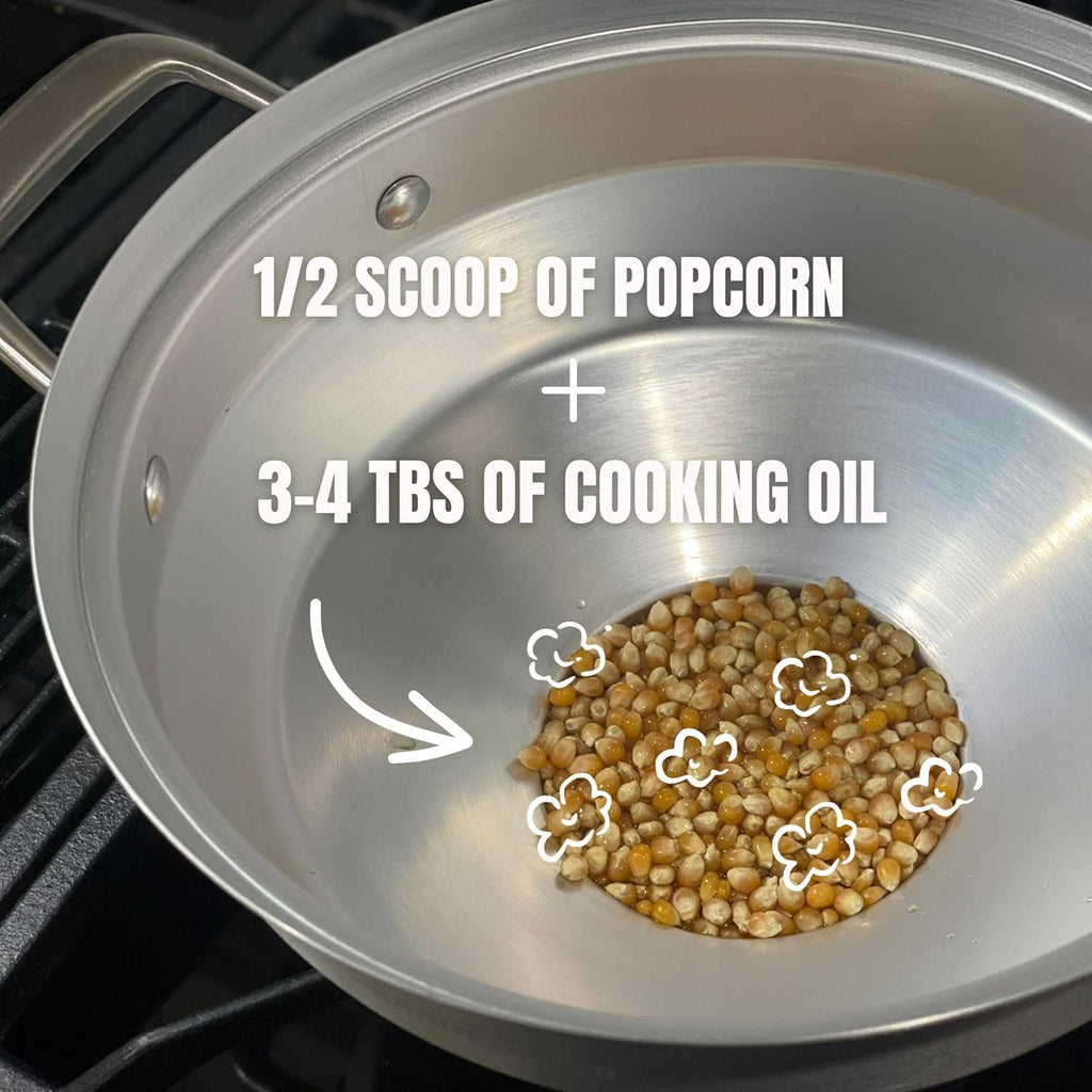Stovetop Popcorn Popper Pan, No-Shake No-Stir J700949