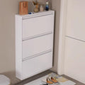 Wall Mounted Shoe Cabinet with Flip Drawers, Hidden Large Shoe Cabinet Storage for Entryway, Freestanding No Assembly Shoe Rack Shoe Organizer for Hallway Corridor(40.6x20x4.8in, Gray)