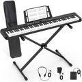 88 Key Piano Keyboard Beginner Electric Digital Piano with Full Size Semi Weighted Keys,Sustain Pedal, Power Supply, Stand, Carrying Case,Headphones