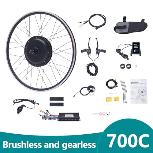 Electric Bicycle Motor Kit, E-Bike Conversion Kit with Dual Mode Controller LED Display O339