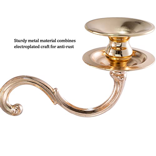 Vincidern 5 Arm Candelabra Gold Taper Candle Holder 28 Inch M350