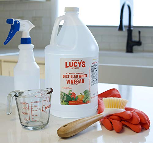Lucy's Family Owned Natural Distilled White Vinegar, 1 Gallon (128 oz), 5% Acidity E6247