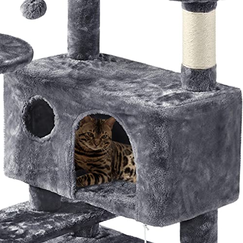 Yaheetech 54in Cat Tree Tower Condo Furniture with Scratch Post Y196