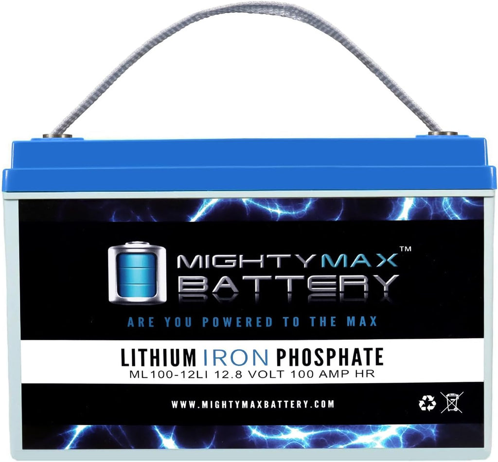 Mighty Max Battery 12V 100AH Lithium Replacement Battery for Deep RV Marine Solar System