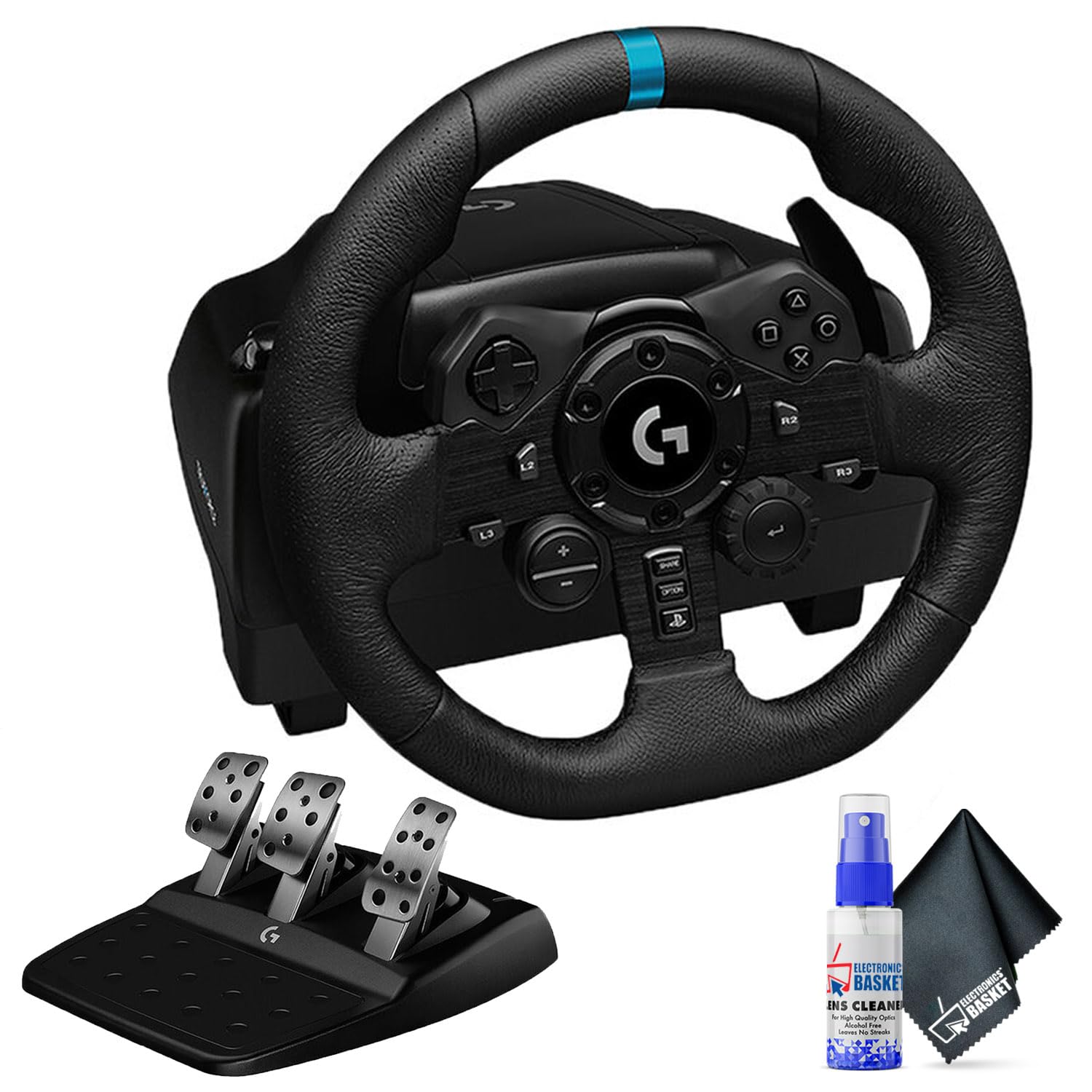 Logitech G923 Racing Wheel and Pedals Trueforce Sim Driving Wheel For PC, PS4, PS5 with Accessories