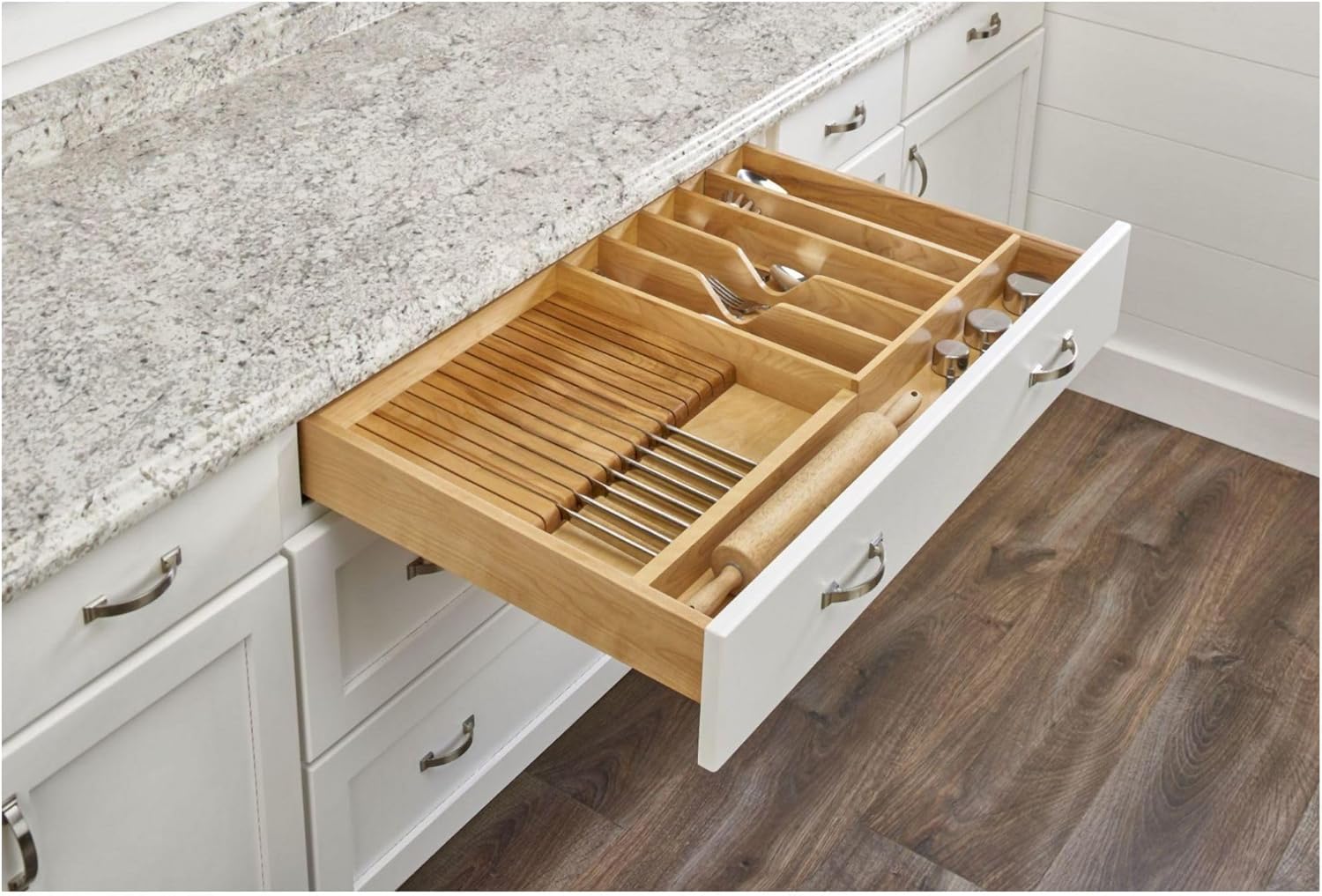 Rev-A-Shelf Wood Trim to Fit Knife Block Drawer Organizer, Natural Maple K6809
