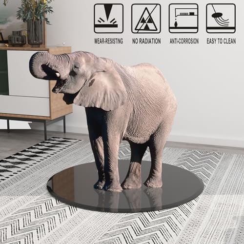 36" Round Tempered Glass Table Top, 1/4" Thick, Flat Polished Edge G2562