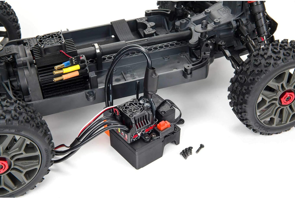 ARRMA 1/8 Typhon 4X4 V3 3S BLX Brushless Buggy RC Truck RTR, Red E199679