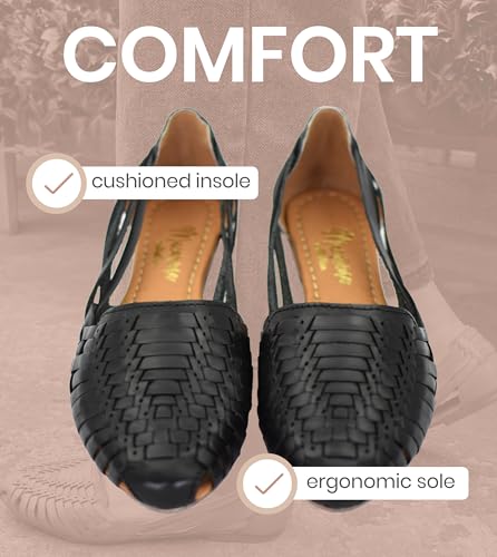 Macarena Collection Women's Leather Huarache Sandals Handmade F67404