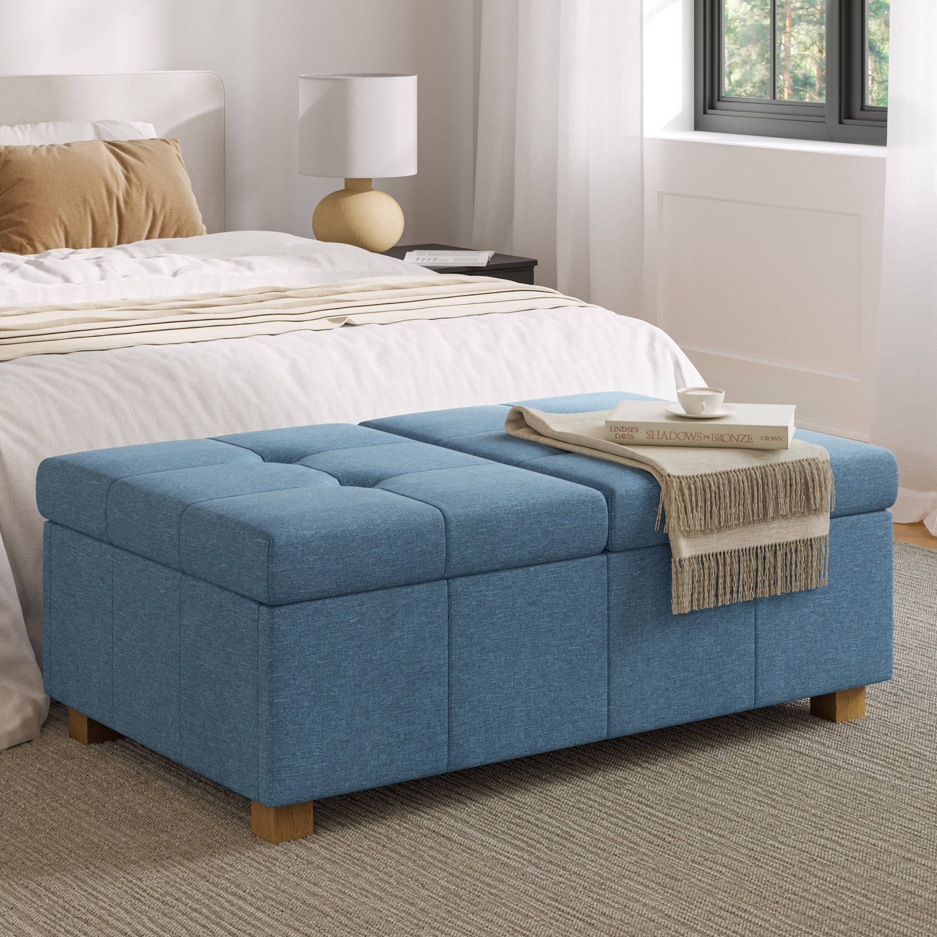CorLiving Double Storage Ottoman Bench Y84802