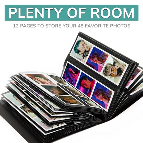 Photo Booth Album 2x6 with Picture Sleeves, 26 Pages, Black Q30395